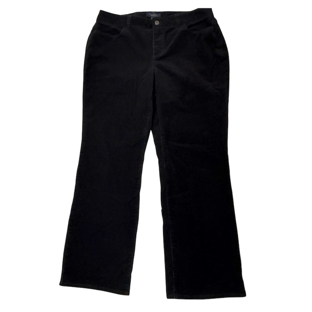 Talbots Corduroy Pants Curvy Mid Rise Woman  Petites Stretch Black Size 14P